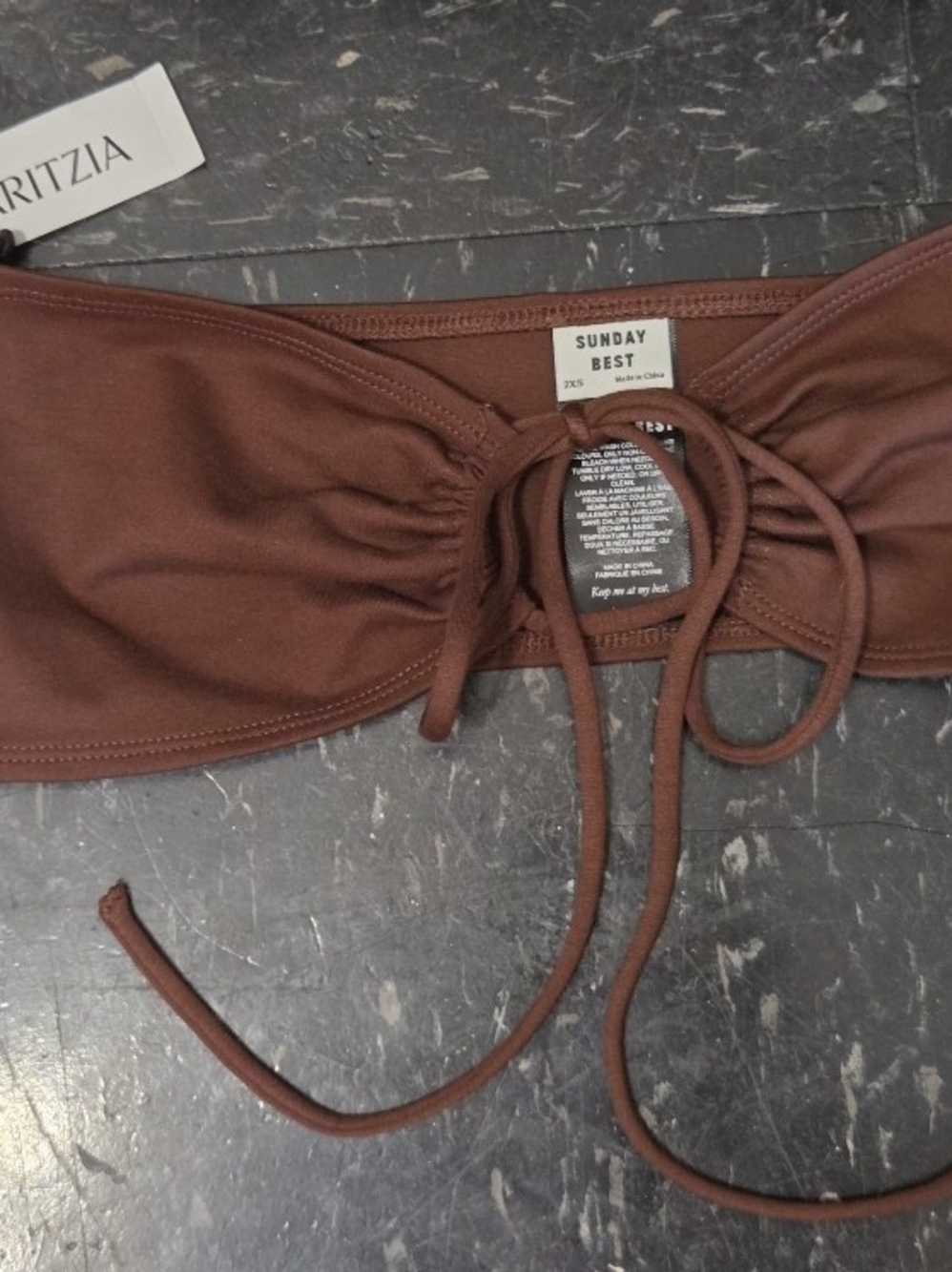 Aritzia Sunday Best Cognac Bikini Top - Women's XXS